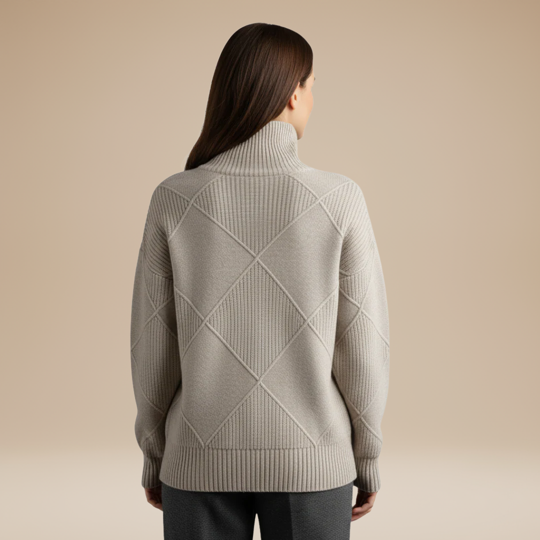 Beatrice | Turtleneck Sweater with Embossment