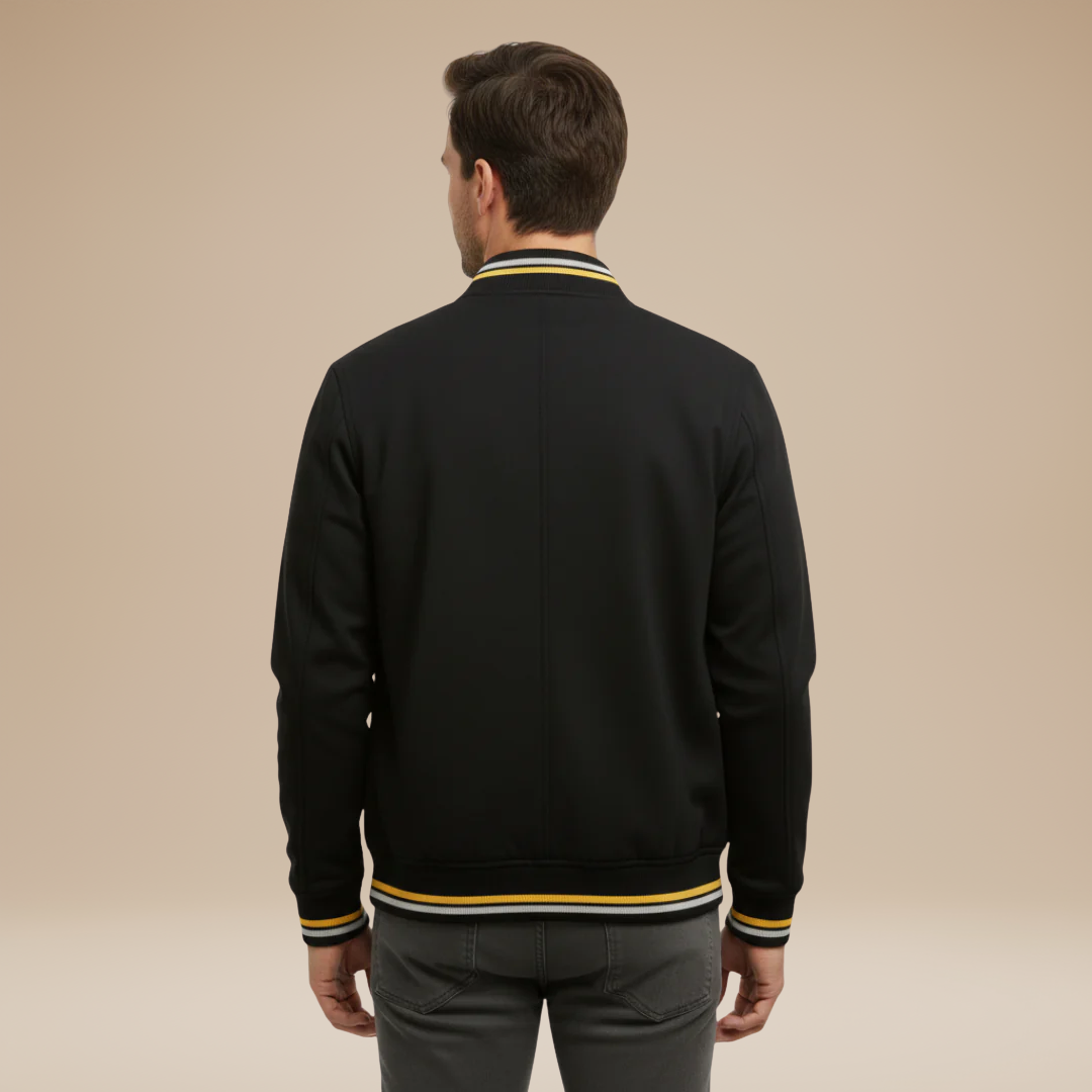 Nico | Men's Casual Bomber Jacket with Ribbed Collar