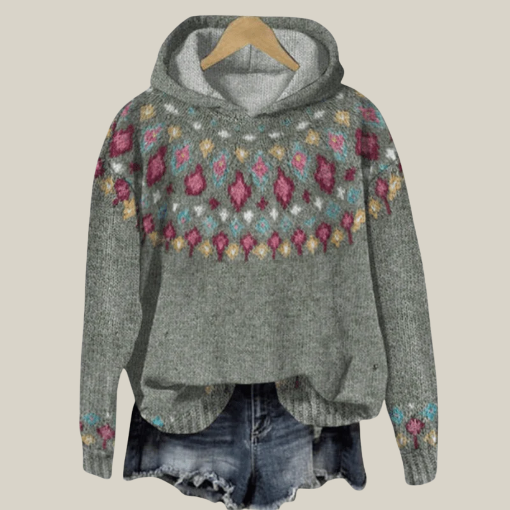 Giada | Maglione Jacquard con Cappuccio