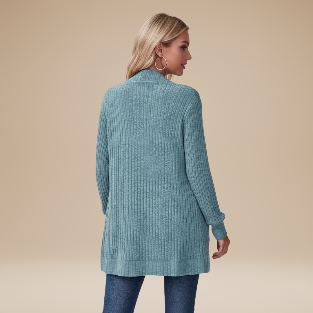 Cecilia | Women's Ribbed Cardigan with Pockets