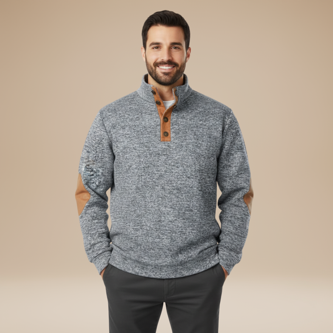 Matteo | Men's Sweater with Elbow Patches