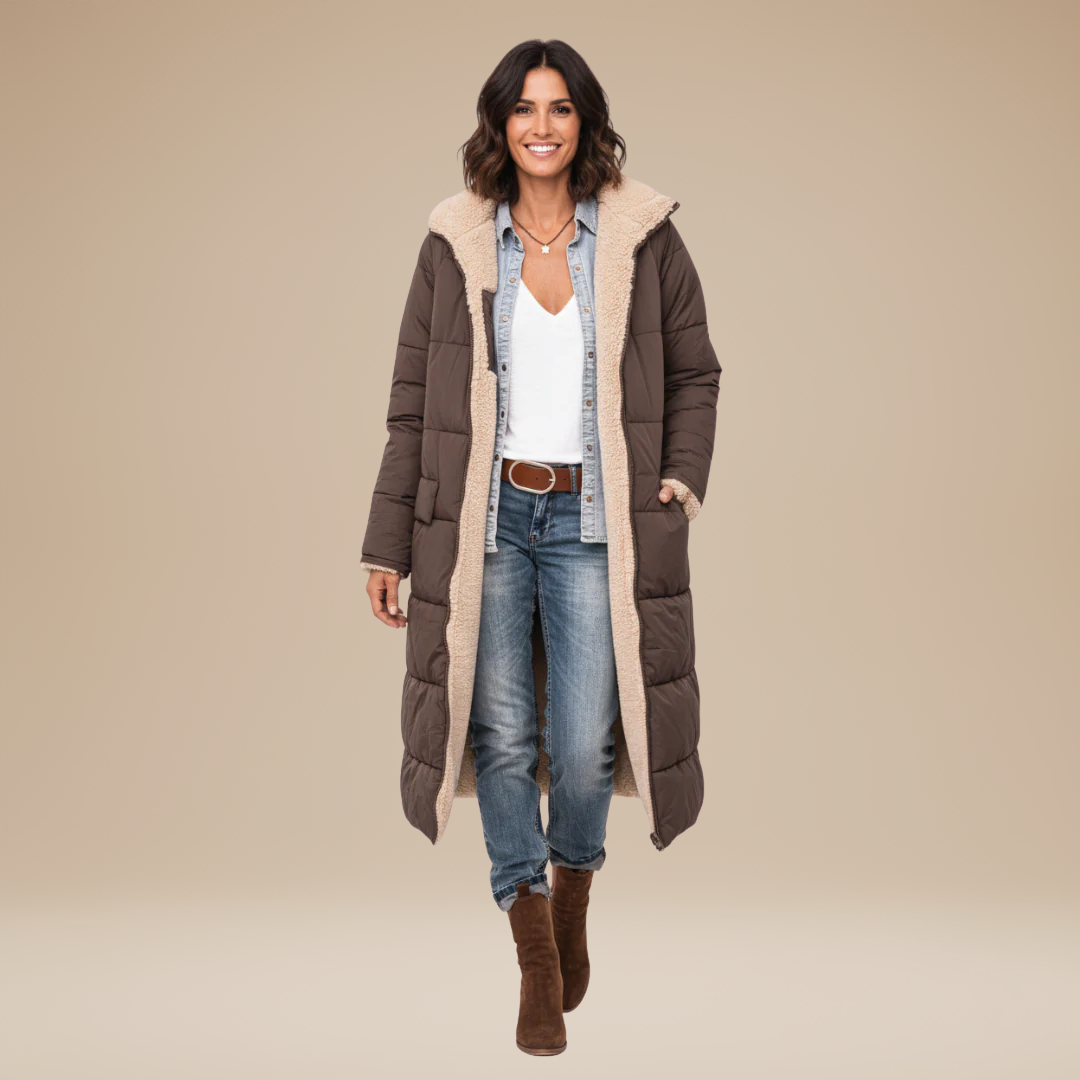 Elena | Cappotto Trapuntato Lungo da Donna