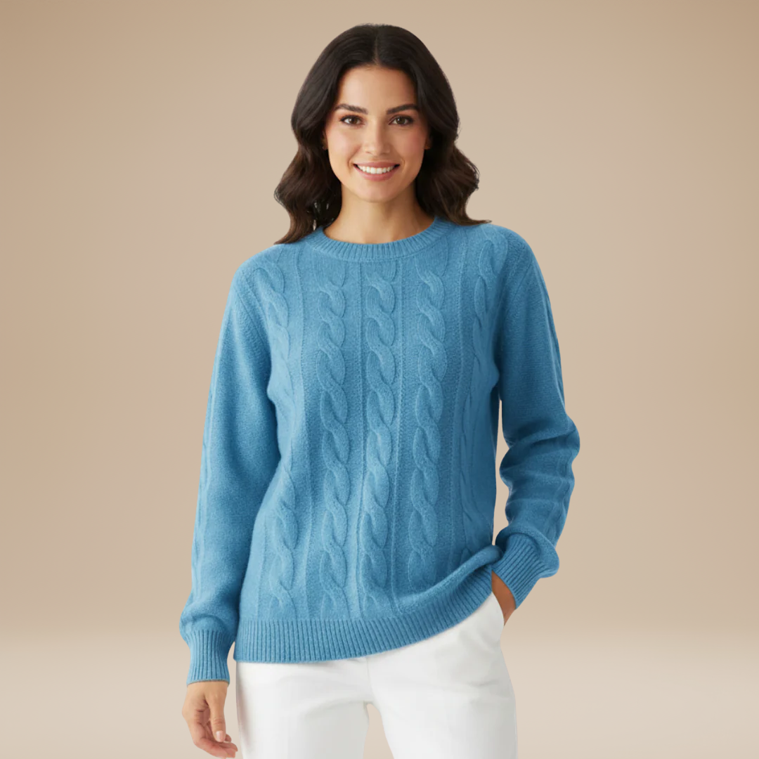 Chiara | Maglione Donna Girocollo a Treccia