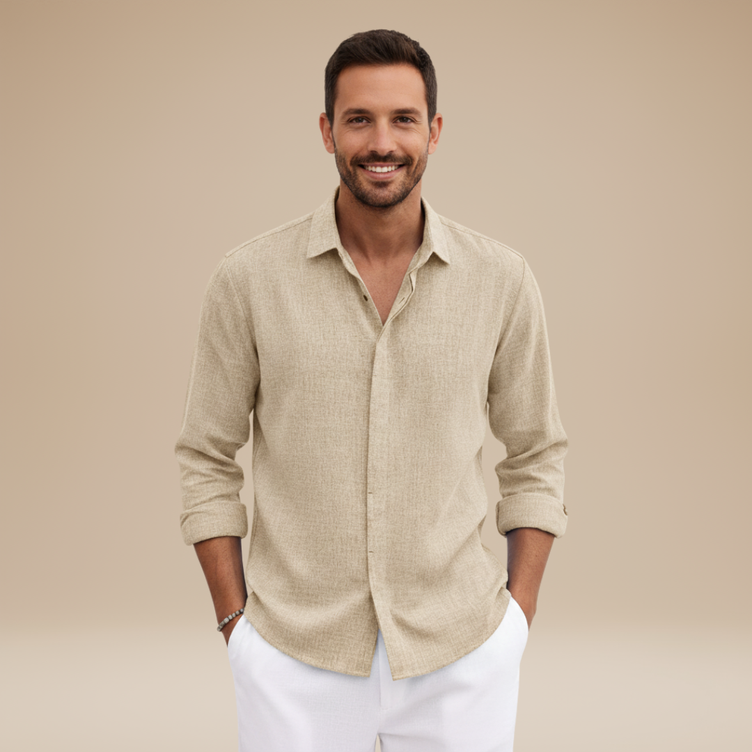 Alessio | Men's Linen-Effect Shirt