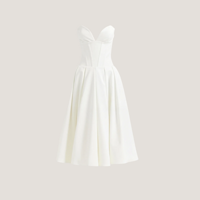 Rebecca | Abito Midi con Corsetto e Gonna a Ruota