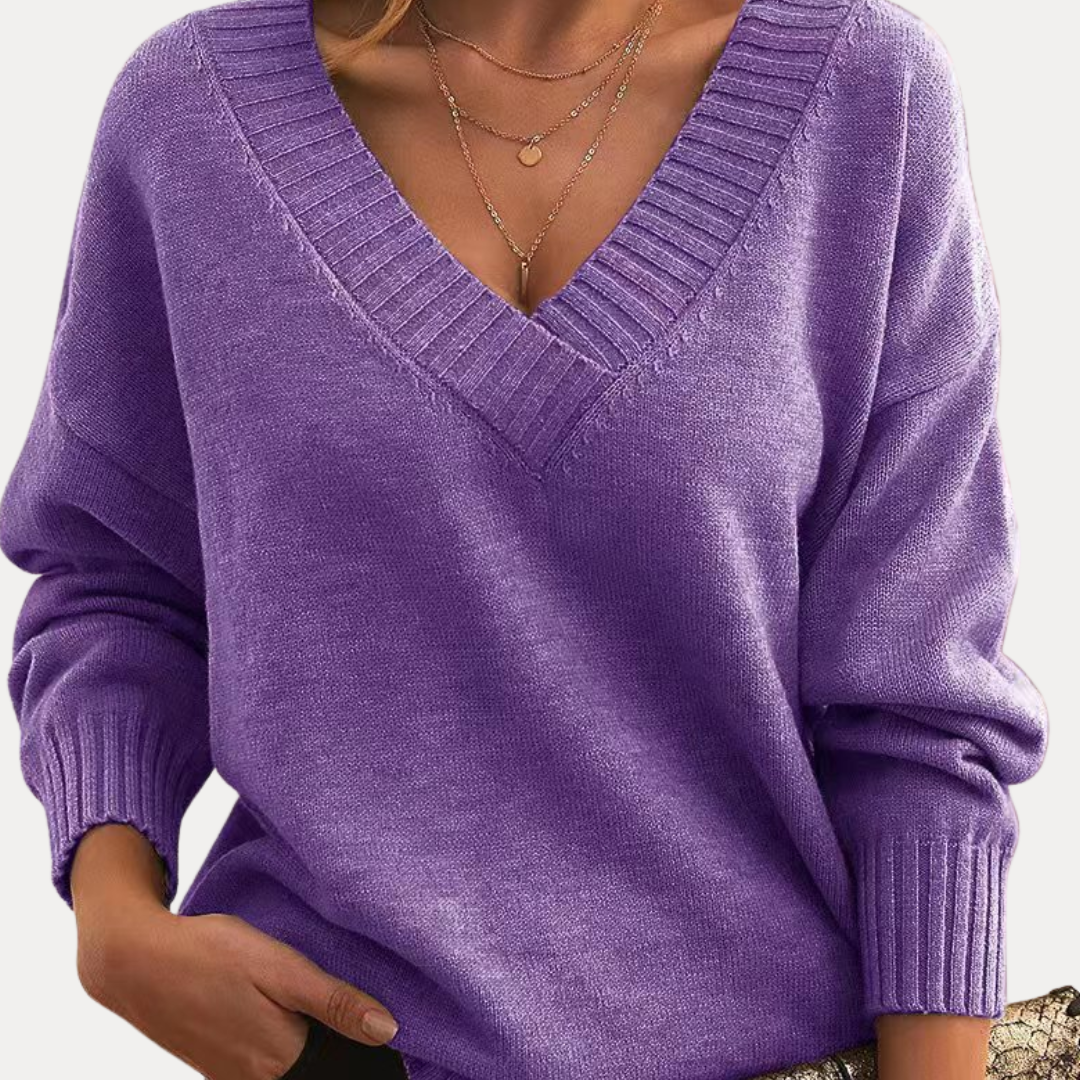 Sibilla | Maglione con Scollo a V Profondo
