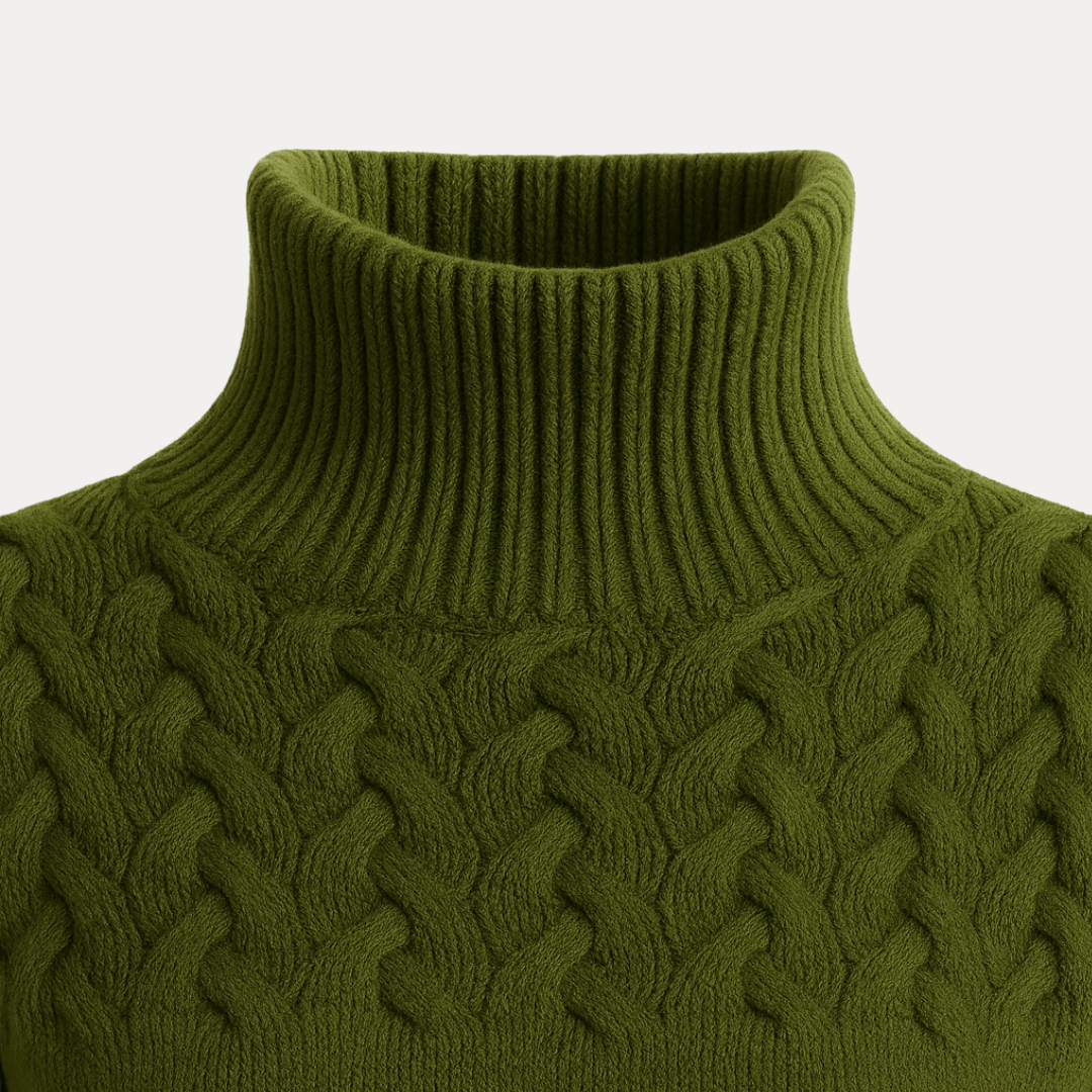 Luciana | Maglione Dolcevita Intrecciato
