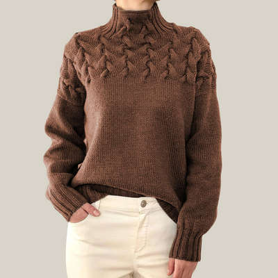 Luciana | Maglione Dolcevita Intrecciato