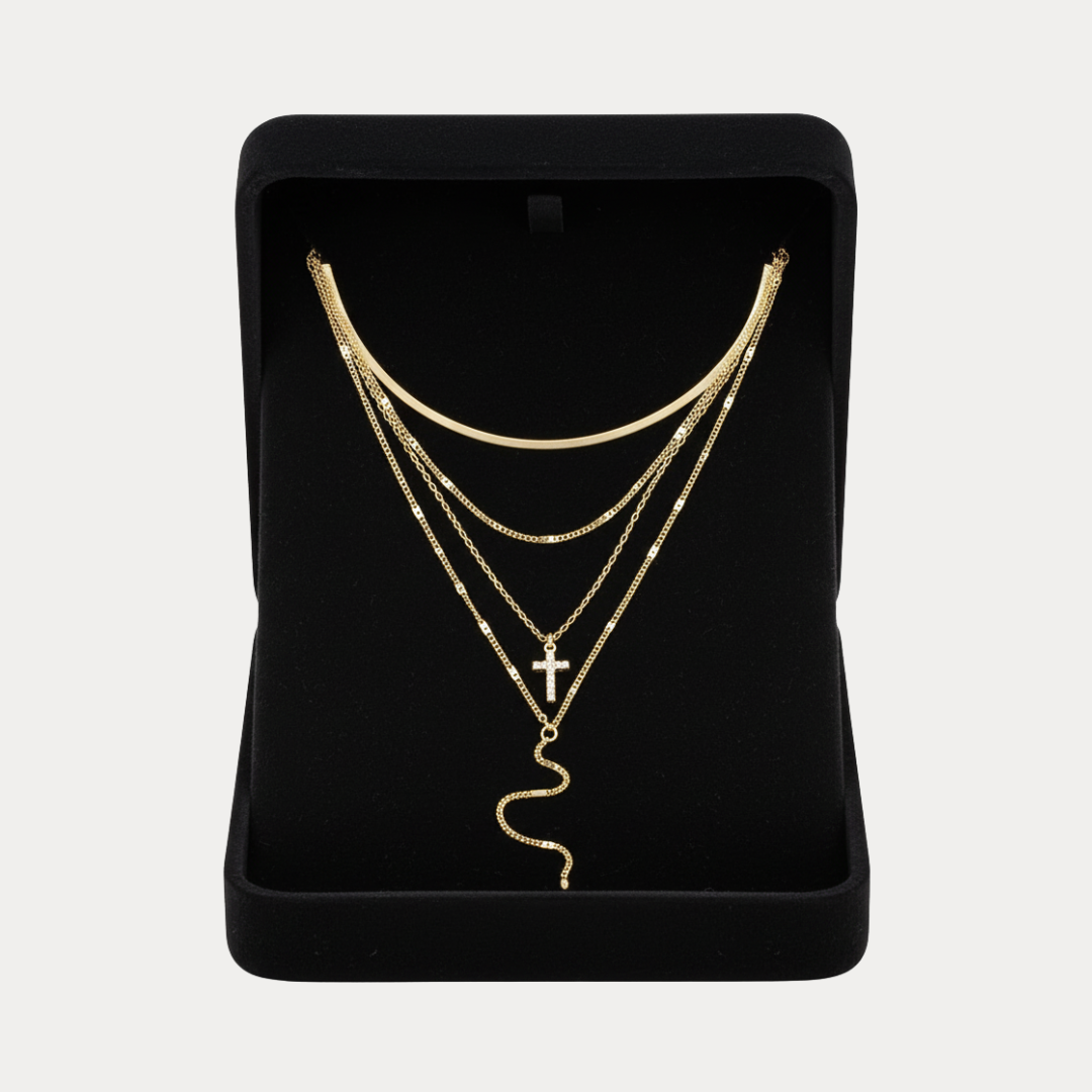 Ada | Collana Donna Multistrato dal Fascino Luminoso