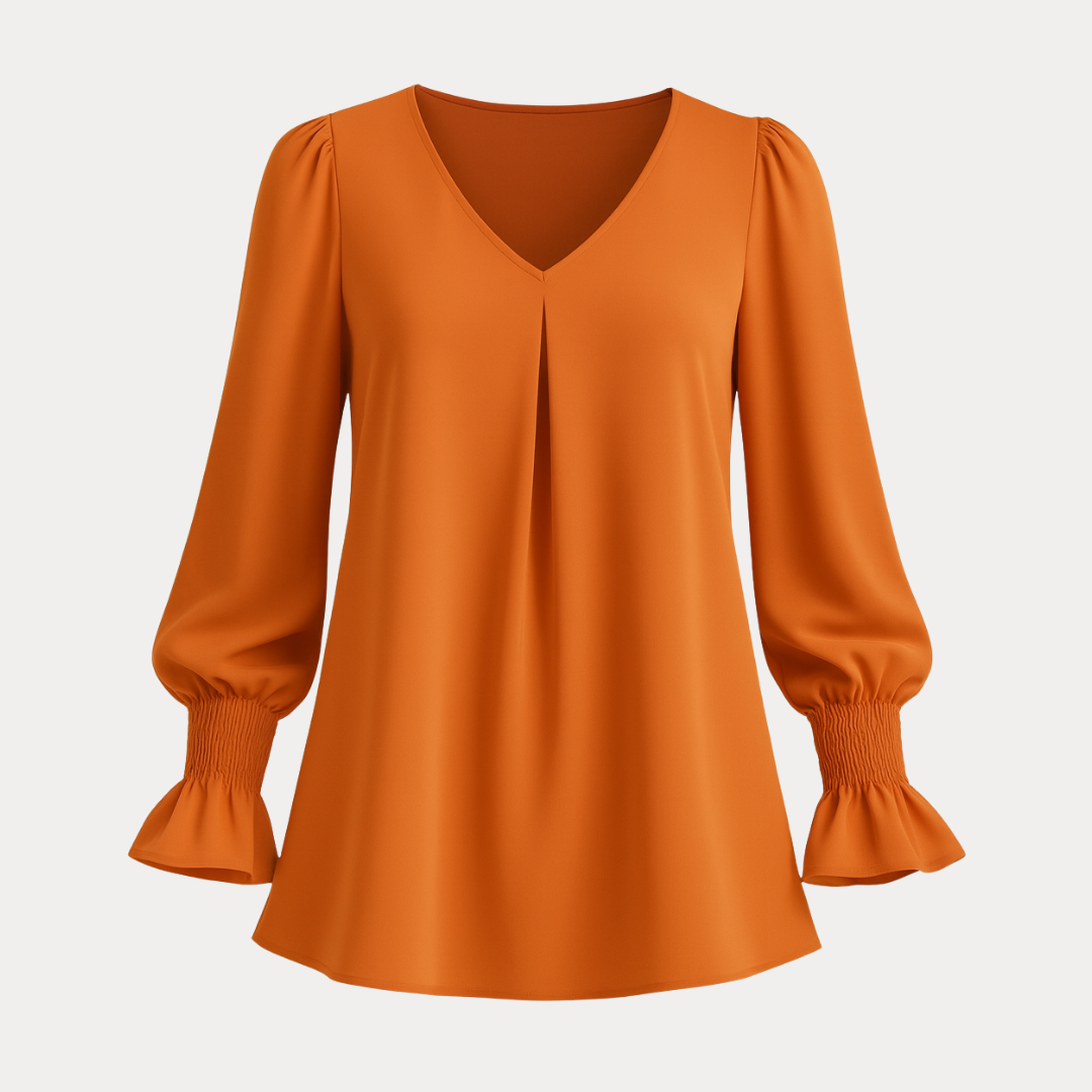 Emilia | Blusa Donna Elegante con Maniche Arricciate