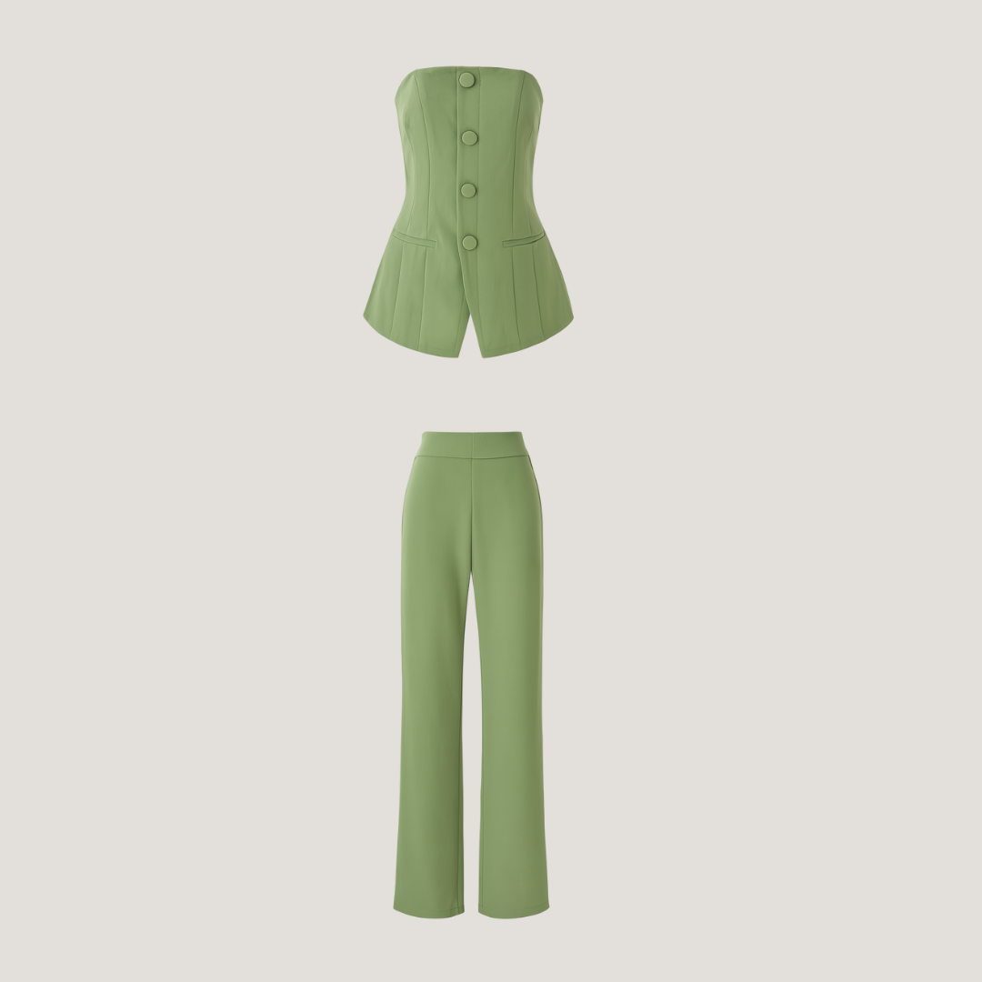 Armelinda | Completo Donna con Pantaloni a Gamba Larga